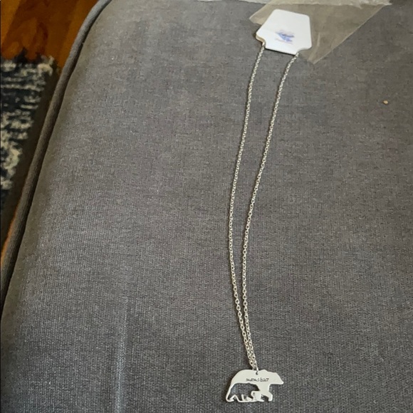 Mama Bear with Baby Bear pendant with chain - Picture 2 of 2